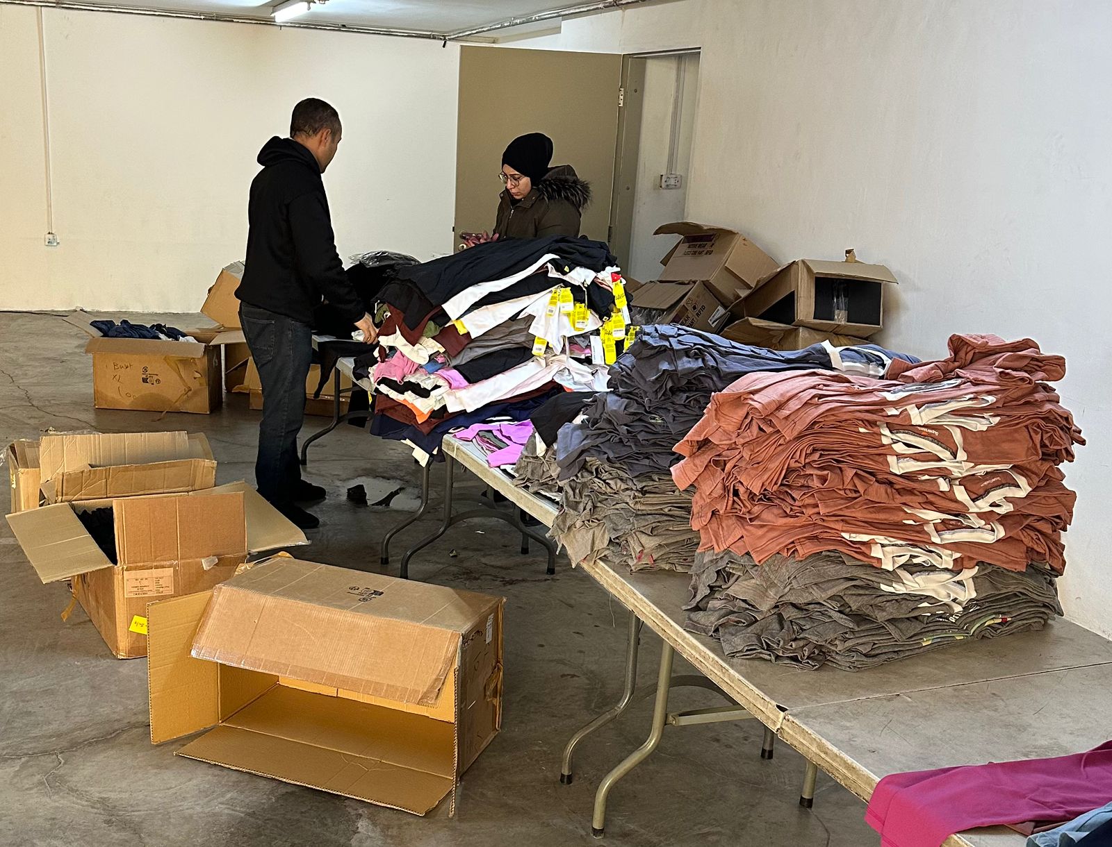 شكر وتقدير لشركة جوبدو على تبرعهم ب 10000 قطعة ملابس ستوك